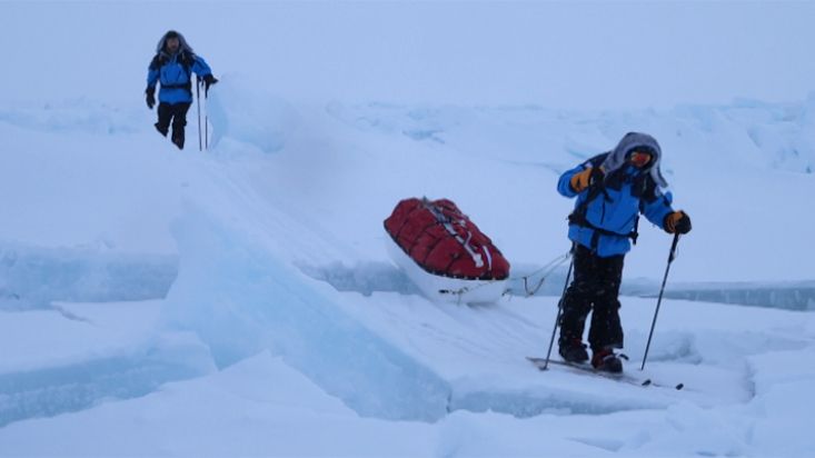 Atravesando hielo caótico - Expedición Polo Norte Geográfico - 2016