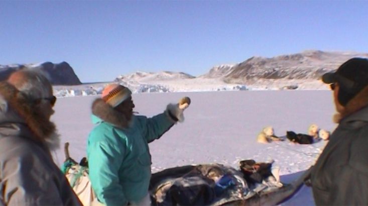 Comentarios de Nacho en la parada en el glaciar Quinissut - Expedición Thule - 2004