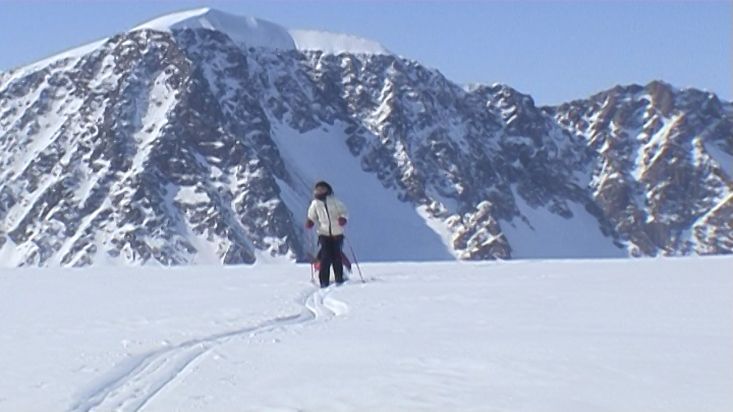 Subida al collado del Norman glacier - Expedición al Casquete Polar Penny - 2009