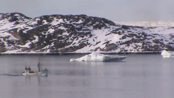 Panorámica de la costa de Ilulissat - Expedición Thule - 2004