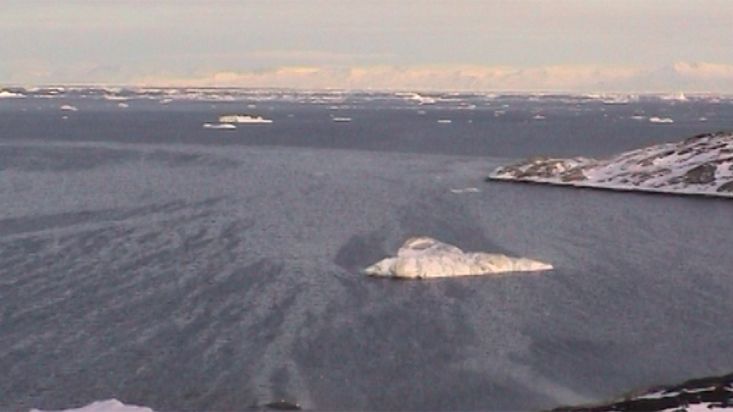 Retroceso del gran glaciar Sermeq - Expedición Thule - 2004